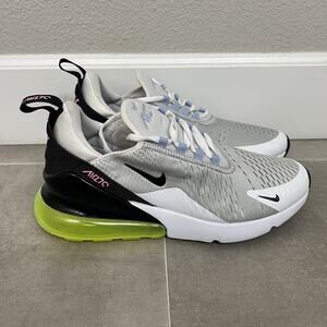 Nike Air Max 270 Women's Size 11 White Pure Platinum Volt Sneakers Shoes